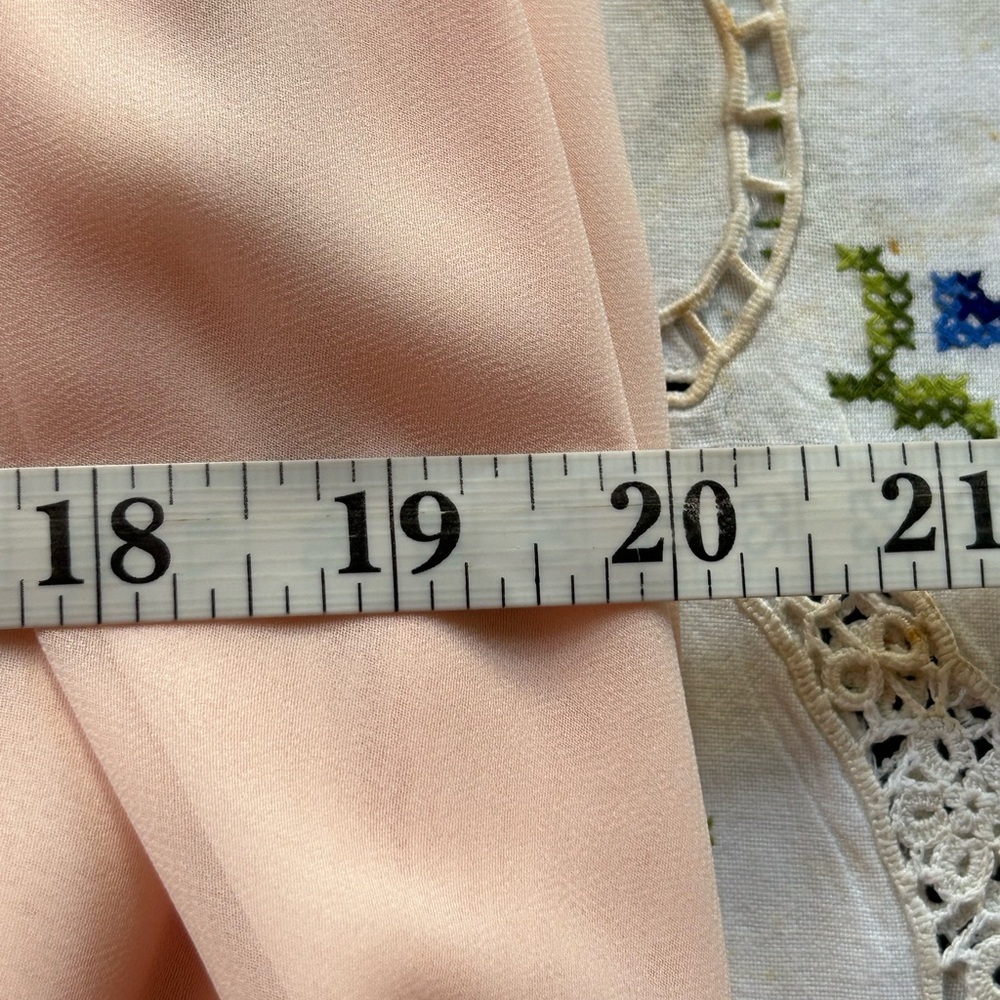 VICTORIA Royal ltg . Vintage light peach beaded / sequins long dress SZ 10 - Picture 12 of 15
